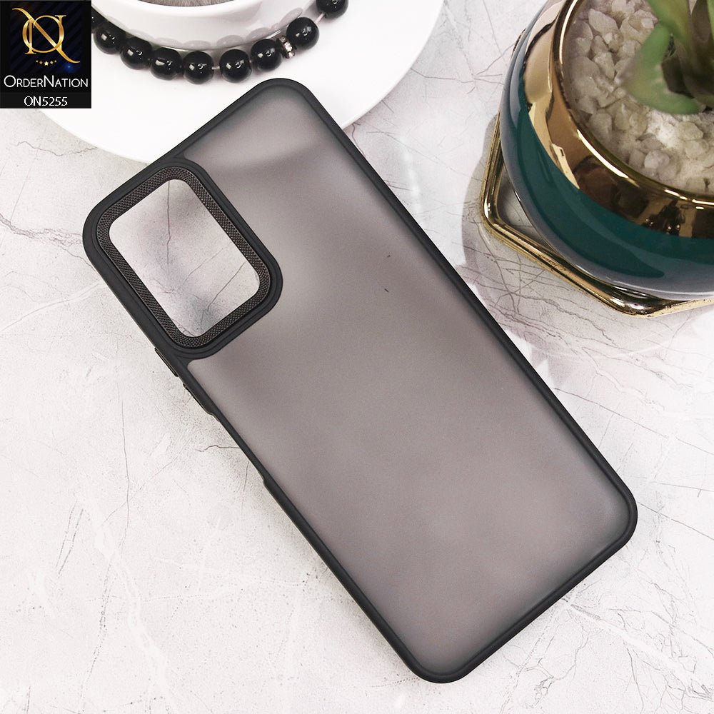 Vivo Y21t Cover - Black - New Color Translucent Matte Shockproof Soft Borders Case