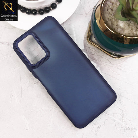 Vivo Y21 Cover - Blue - New Color Translucent Matte Shockproof Soft Borders Case