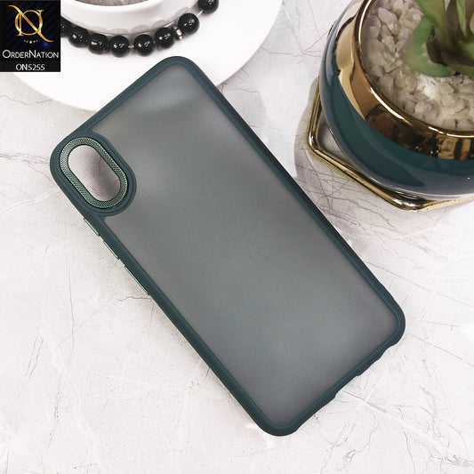 Vivo Y90 Cover - Green - New Color Translucent Matte Shockproof Soft Borders Case