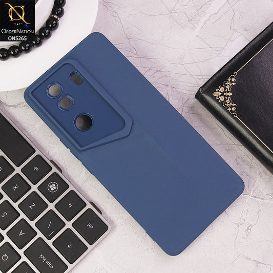 Vivo V40e Cover - Blue - Sports Car Design Soft Case With Camera Protection