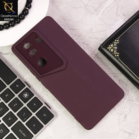 Vivo V40e Cover - Deep Purple - Sports Car Design Soft Case With Camera Protection