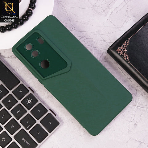 Vivo V40e Cover - Green - Sports Car Design Soft Case With Camera Protection