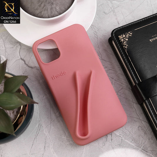 iPhone 11 Cover - Light Pink - Trendy 3D Lip Gloss Holder Protective Soft Case