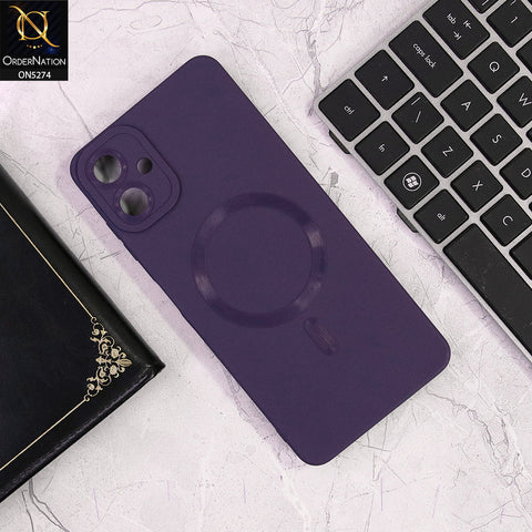 Samsung Galaxy A06 Cover - Deep Purple - Soft Silicne Magsafe Design Camera Protection Case