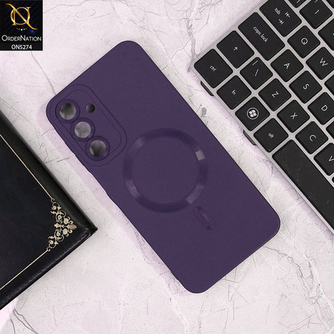 Samsung Galaxy A16 5G Cover - Deep Purple - Soft Silicne Magsafe Design Camera Protection Case