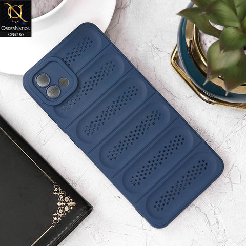 Oppo A16K Cover - Blue - Trendy Breathable Mesh Grid Net Soft Case With Camera Protection