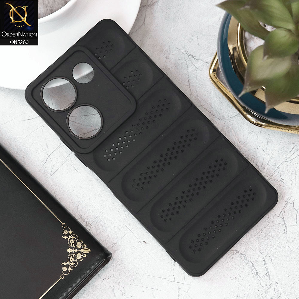 Tecno Camon 20 Pro Cover - Black - Trendy Breathable Mesh Grid Net Soft Case With Camera Protection