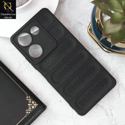 Tecno Camon 20 Cover - Black - Trendy Breathable Mesh Grid Net Soft Case With Camera Protection