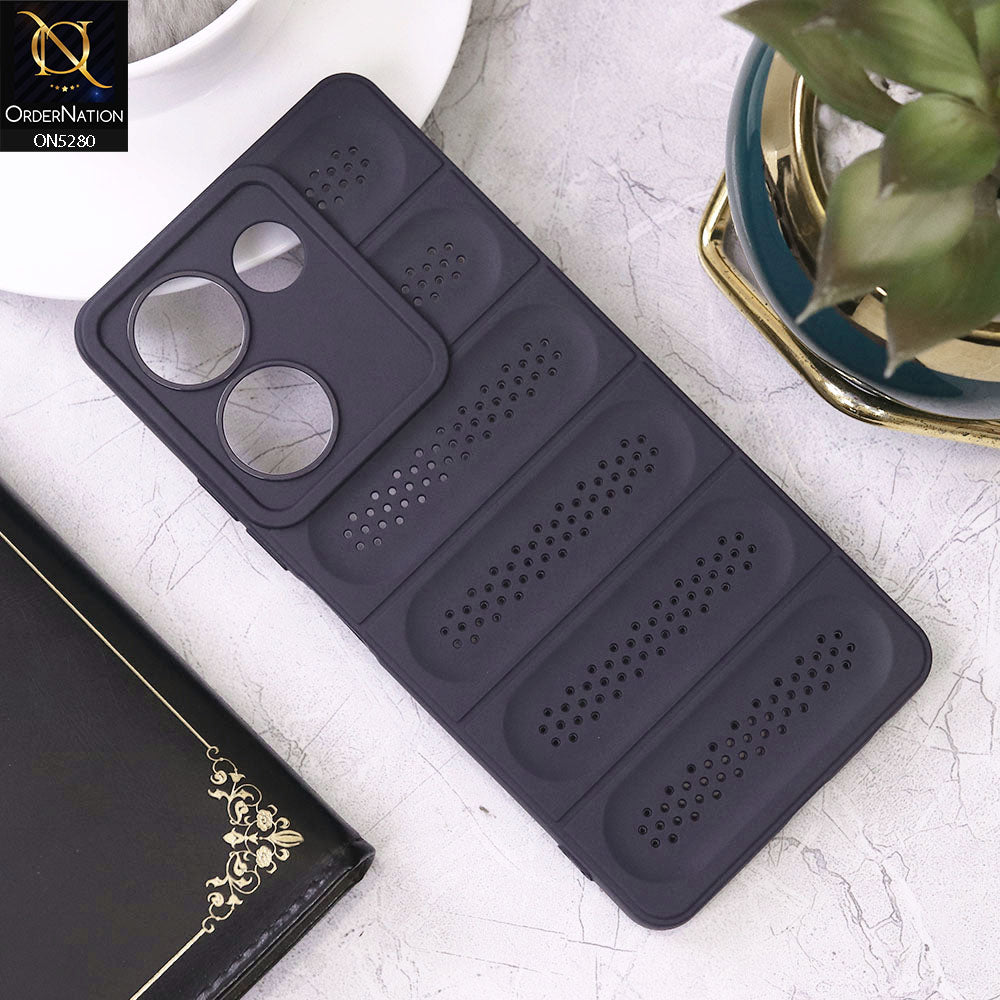 Tecno Camon 20 Cover - Purple - Trendy Breathable Mesh Grid Net Soft Case With Camera Protection