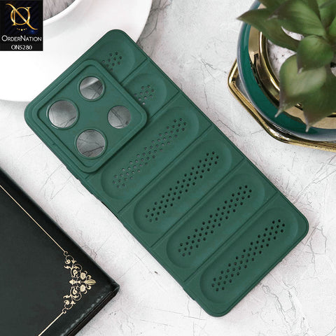 Infinix Note 30 Pro Cover - Green - Trendy Breathable Mesh Grid Net Soft Case With Camera Protection