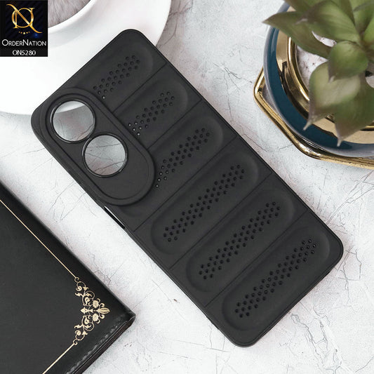 Oppo A60 Cover - Black - Trendy Breathable Mesh Grid Net Soft Case With Camera Protection