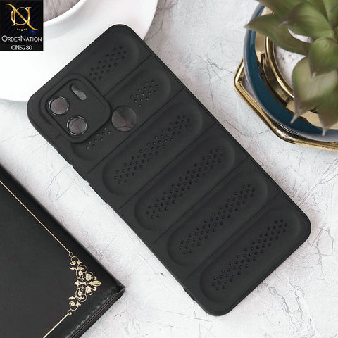 Xiaomi Redmi A1 Plus Cover - Black - Trendy Breathable Mesh Grid Net Soft Case With Camera Protection