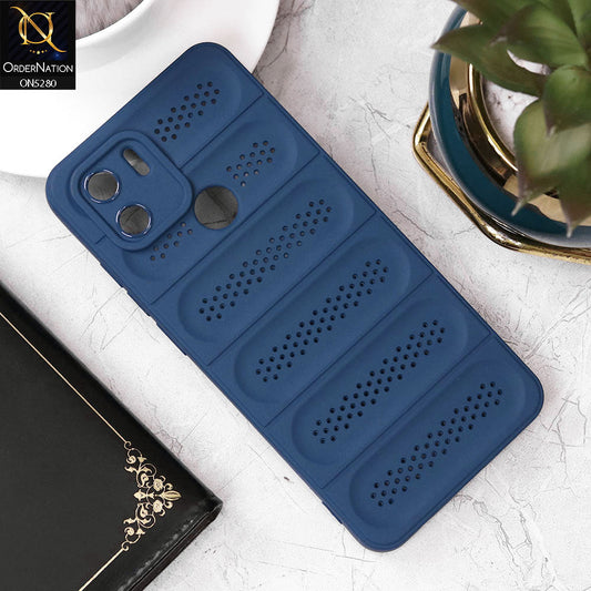 Xiaomi Redmi A1 Cover - Blue - Trendy Breathable Mesh Grid Net Soft Case With Camera Protection