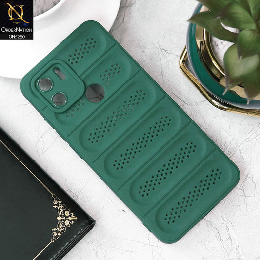 Xiaomi Poco C50 Cover - Green - Trendy Breathable Mesh Grid Net Soft Case With Camera Protection