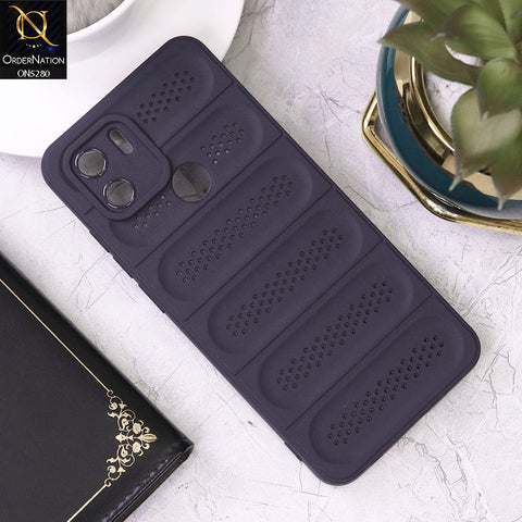 Xiaomi Redmi A1 Cover - Purple - Trendy Breathable Mesh Grid Net Soft Case With Camera Protection