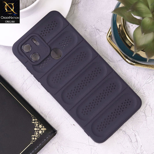 Xiaomi Redmi A1 Plus Cover - Purple - Trendy Breathable Mesh Grid Net Soft Case With Camera Protection