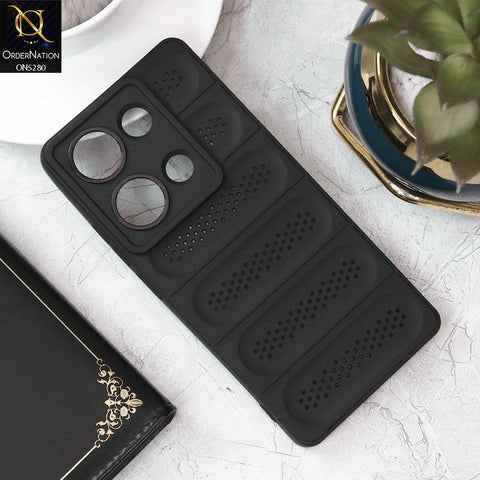 Xiaomi Poco M6 Pro 4G Cover - Black - Trendy Breathable Mesh Grid Net Soft Case With Camera Protection