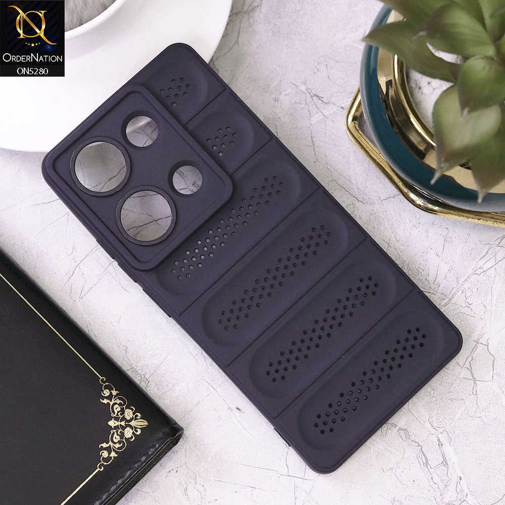 Xiaomi Redmi Note 13 Pro 4G Cover - Purple - Trendy Breathable Mesh Grid Net Soft Case With Camera Protection