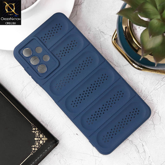 Samsung Galaxy A13 Cover - Blue - Trendy Breathable Mesh Grid Net Soft Case With Camera Protection