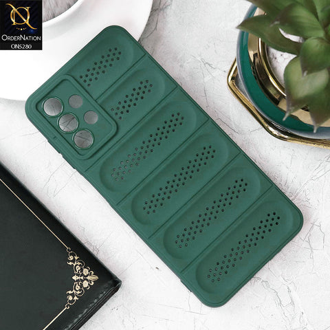 Samsung Galaxy A13 Cover - Green - Trendy Breathable Mesh Grid Net Soft Case With Camera Protection