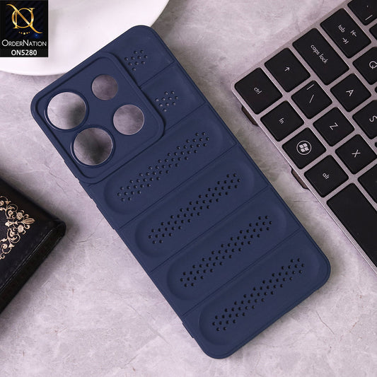 Tecno Spark Go 2023 Cover - Blue - Trendy Breathable Mesh Grid Net Soft Case With Camera Protection