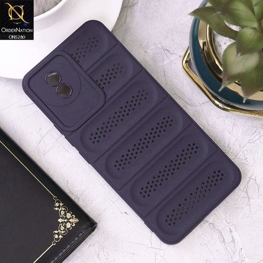 Vivo Y02t Cover - Purple - Trendy Breathable Mesh Grid Net Soft Case With Camera Protection