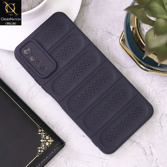 Vivo Y12s Cover - Purple - Trendy Breathable Mesh Grid Net Soft Case With Camera Protection