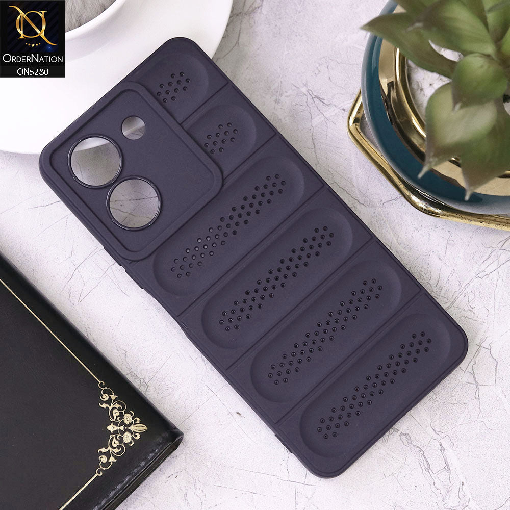 Vivo Y27s Cover - Purple - Trendy Breathable Mesh Grid Net Soft Case With Camera Protection