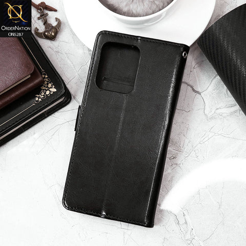 Vivo V23 5G Cover - Black - Premium PU Leather Magnetic Flip Book Card Slots Wallet Soft Case