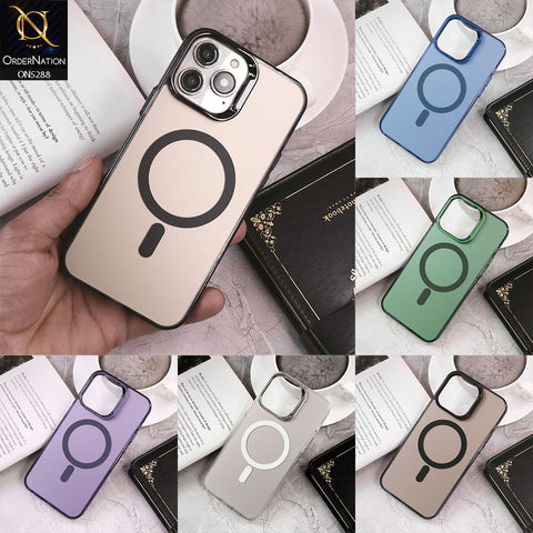 iPhone 11 Cover - Natural Titanium - Luxury Alloy Back Plate Electroplating Camera Ring Magnetic Magsafe Soft Borders Matte Shiny Protective Case