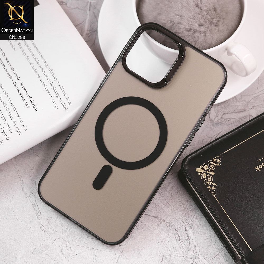 iPhone 11 Pro Cover - Black - Luxury Alloy Back Plate Electroplating Camera Ring Magnetic Magsafe Soft Borders Matte Shiny Protective Case