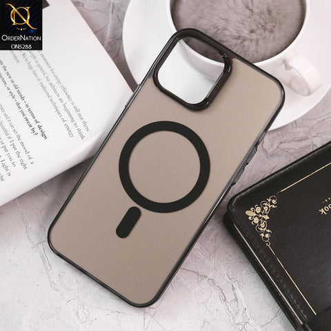 iPhone 11 Pro Cover - Black - Luxury Alloy Back Plate Electroplating Camera Ring Magnetic Magsafe Soft Borders Matte Shiny Protective Case