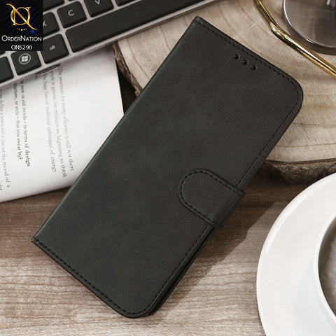 Infinix Hot 11 Play Cover - Black - Premium Business Series Magnetic Leather Wallet Flip book Card Slots Soft Case