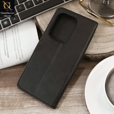 Xiaomi Redmi Note 13 Pro 4G Cover - Black - Premium Business Series Magnetic Leather Wallet Flip book Card Slots Soft Case