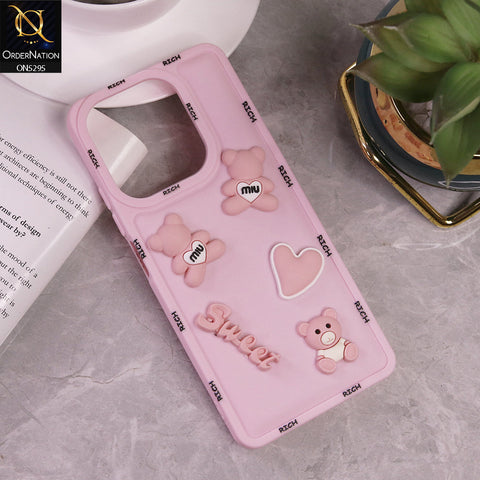 Tecno Spark 10 Pro Cover - Pink - Sweet Rich 3D Cartoon Silicone Case