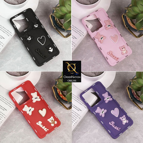 vivo Y11 (2019) Cover - Purple - Sweet Rich 3D Cartoon Silicone Case
