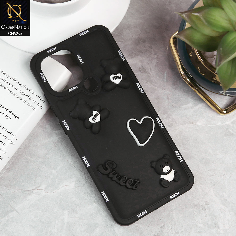 Xiaomi Poco C50 Cover - Black - Sweet Rich 3D Cartoon Silicone Case