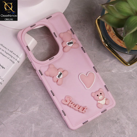 Xiaomi Redmi Note 13 Pro 4G Cover - Pink - Sweet Rich 3D Cartoon Silicone Case