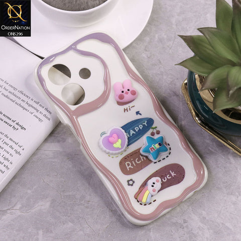 Oppo A40 Cover - Design 6 - Cute 3D Cartoon Soft Silicon Helix Soft Borders Camera Protection Case