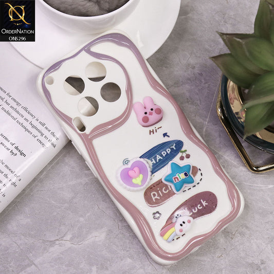 Tecno Camon 30 Cover - Design 6 - Cute 3D Cartoon Soft Silicon Helix Soft Borders Camera Protection Case