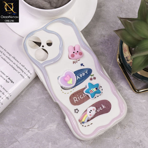 iPhone 16 Plus Cover - Design 2 - Cute 3D Cartoon Soft Silicon Helix Soft Borders Camera Protection Case