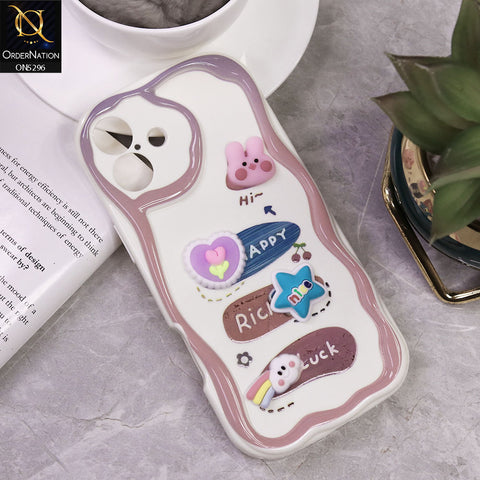 iPhone 16 Plus Cover - Design 6 - Cute 3D Cartoon Soft Silicon Helix Soft Borders Camera Protection Case