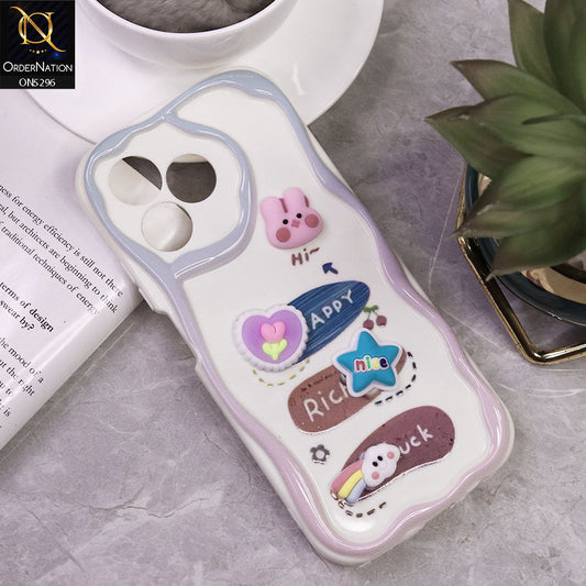 Realme C51 Cover - Design 2 - Cute 3D Cartoon Soft Silicon Helix Soft Borders Camera Protection Case