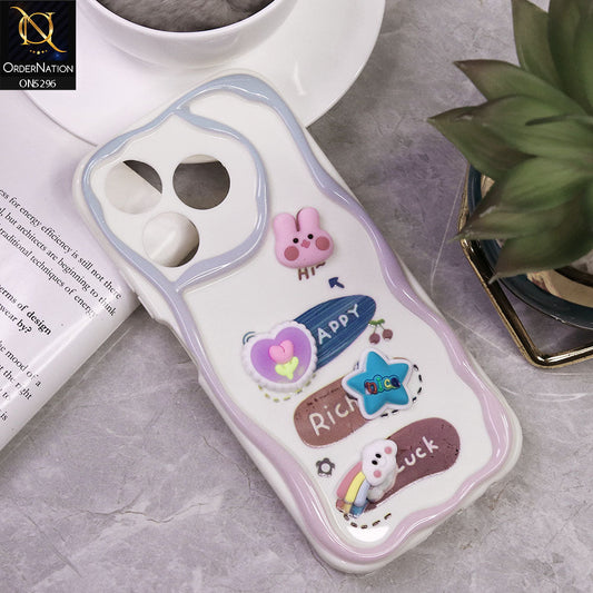 Realme C63 Cover - Design 2 - Cute 3D Cartoon Soft Silicon Helix Soft Borders Camera Protection Case