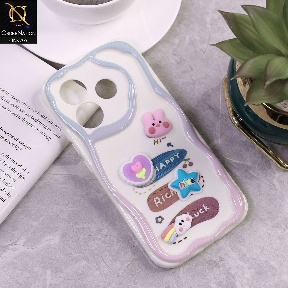 Xiaomi Redmi Note 14 5G Cover - Design 2 - Cute 3D Cartoon Soft Silicon Helix Soft Borders Camera Protection Case