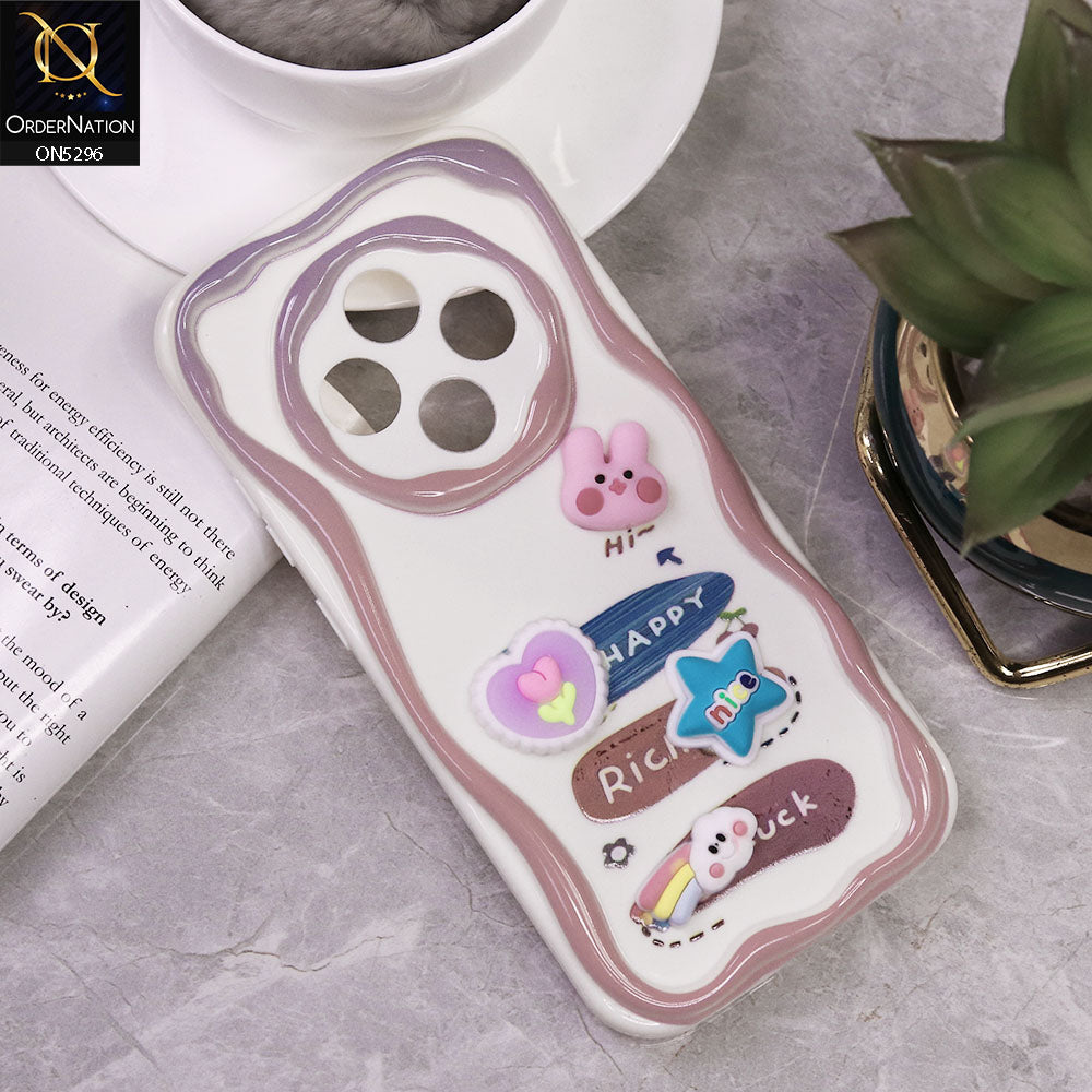 Oppo Reno 12F Cover - Design 6 - Cute 3D Cartoon Soft Silicon Helix Soft Borders Camera Protection Case