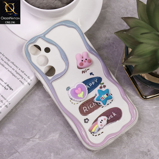 Samsung Galaxy A35 Cover - Design 2 - Cute 3D Cartoon Soft Silicon Helix Soft Borders Camera Protection Case