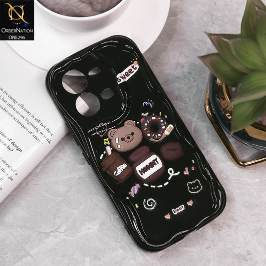 Vivo V25e Cover - Design 3 - Cute 3D Cartoon Soft Silicon Helix Soft Borders Camera Protection Case