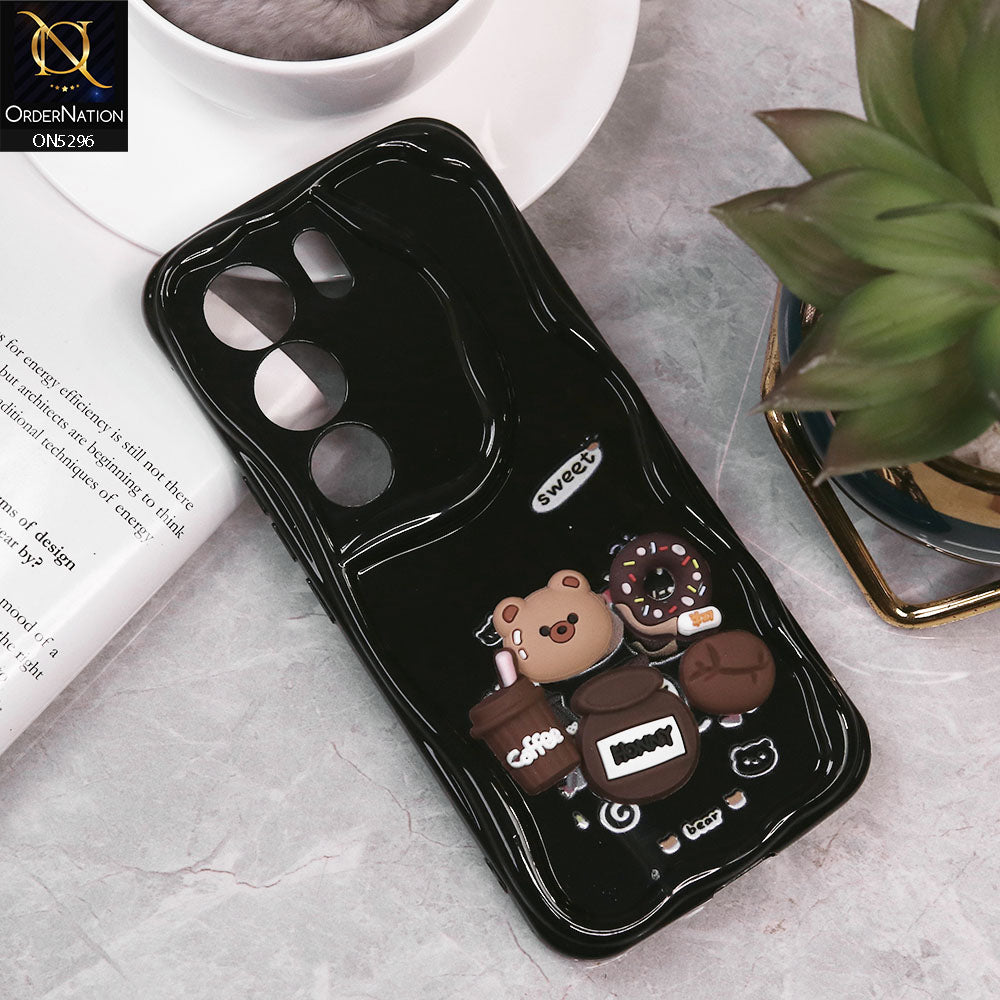 Vivo V29 Pro Cover - Design 3 - Cute 3D Cartoon Soft Silicon Helix Soft Borders Camera Protection Case