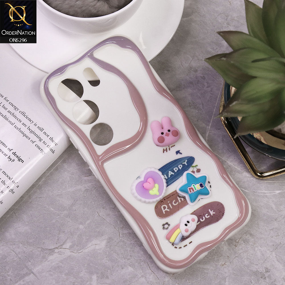 Vivo S17 Pro Cover - Design 6 - Cute 3D Cartoon Soft Silicon Helix Soft Borders Camera Protection Case